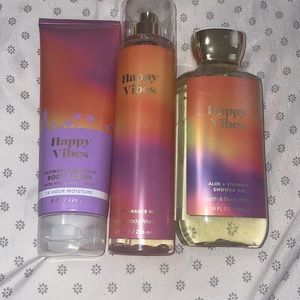 Bath and Body works 3 piece happy vibes set NEVER USED